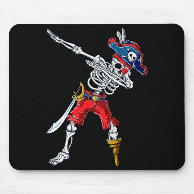 Alfombrilla De Ratón Esqueleto Pirata Dabbing (Frente)
