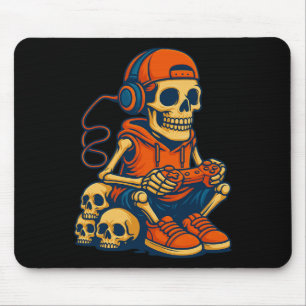 Alfombrilla De Ratón Esqueleto Retro de Halloween para Jugadores de Vid