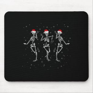 Alfombrilla De Ratón Esqueletos bailando con Gorras de Navidad - Navida