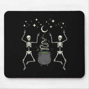 Alfombrilla De Ratón Esqueletos de Halloween Dance Witch Cauldron Costu