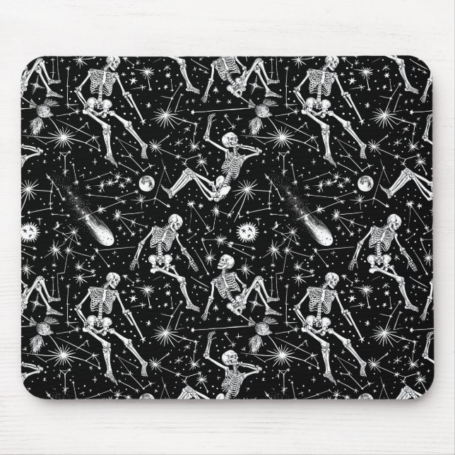 Alfombrilla De Ratón Esqueletos en el fondo del espacio (Frente)