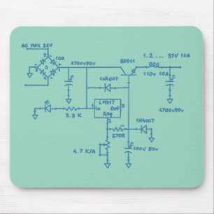 Alfombrilla De Ratón esquema de circuito electrónico tecnología plano g
