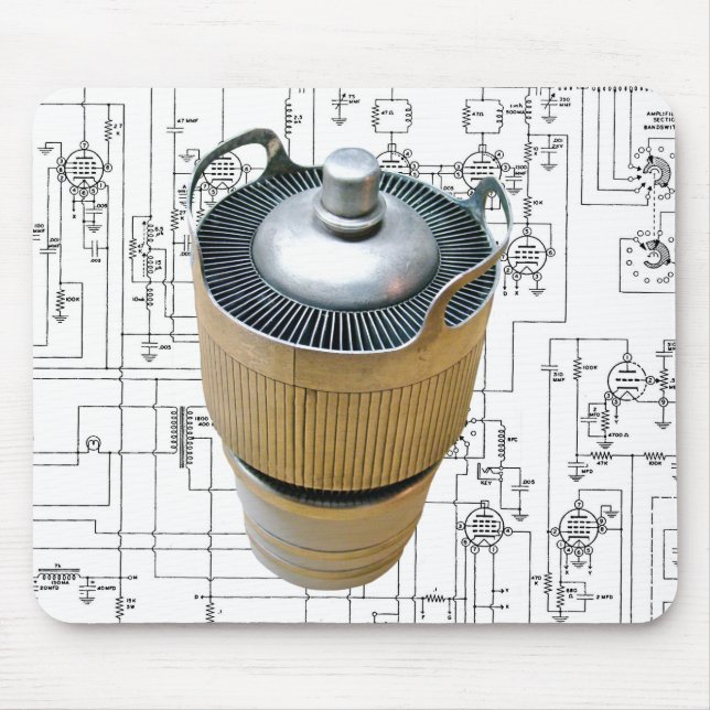 Alfombrilla De Ratón Esquema de tubo de transmisión de cerámica (Frente)