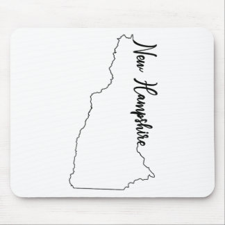 Alfombrilla De Ratón Esquema del estado de New Hampshire con la
