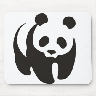 Alfombrilla De Ratón Esquema Mousepad de la silueta de la panda