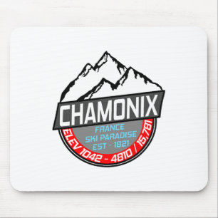 Alfombrilla De Ratón Esquí Chamonix T Shirt Mont Blanc Francia Esquí Pa