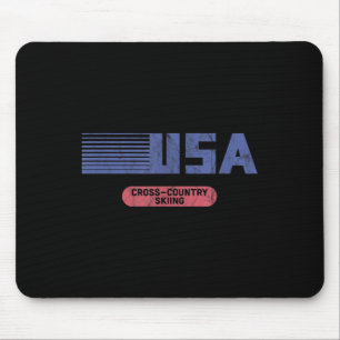 Alfombrilla De Ratón Esquí Cruzado De Campo Estadounidense Retro Usa 20