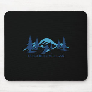 Alfombrilla De Ratón Esquí de esquí Lac La Belle Michigan