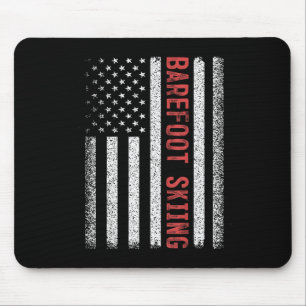 Alfombrilla De Ratón Esquí Descalzo Bandera Americana 4 De Julio