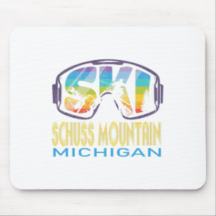 Alfombrilla De Ratón Esquí Schuss Montaña Michigan Vacaciones de Esquí