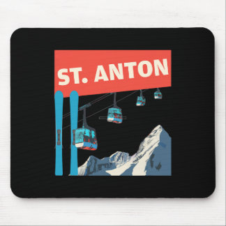 Alfombrilla De Ratón Esquí St. Anton - Retro St. Anton Ski