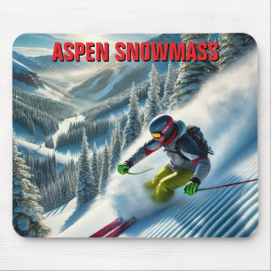 Alfombrilla De Ratón Esquiador de Aspen Snowmass esquiando