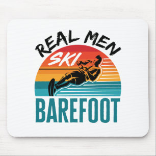Alfombrilla De Ratón Esquiador de esquí acuático Barefoot para hombre