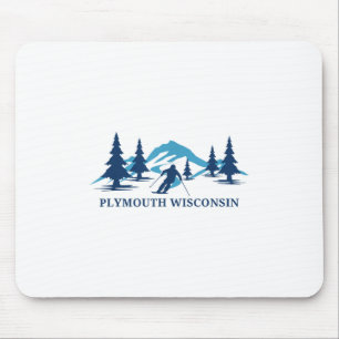 Alfombrilla De Ratón Esquiador de esquí de Plymouth Wisconsin _1