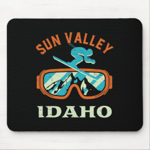 Alfombrilla De Ratón Esquiar Retro Vintage De Sun Valley Idaho Y Snowbo
