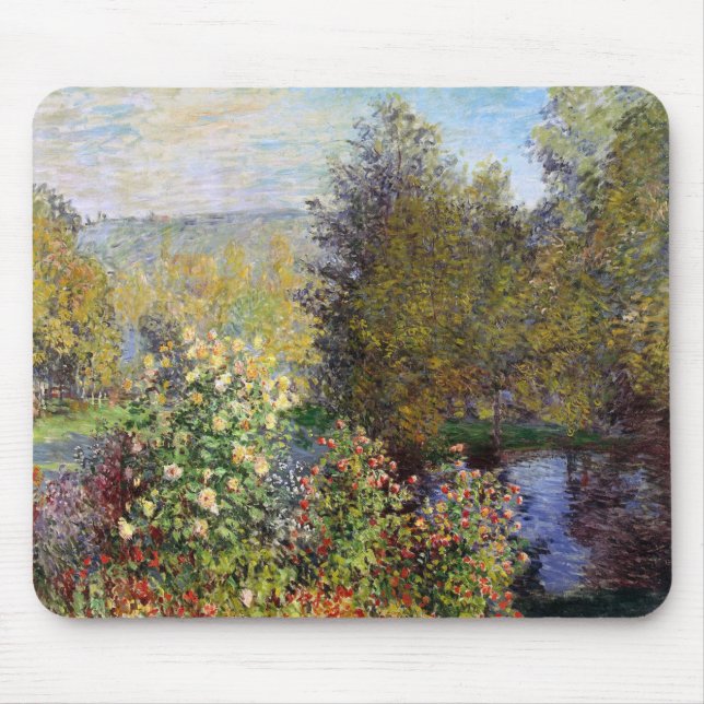 Alfombrilla De Ratón Esquina del Jardín de Montgeron - Claude Monet - (Frente)
