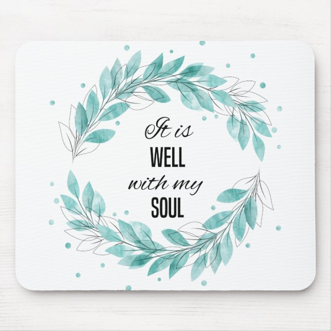 Alfombrilla De Ratón Está bien con mi alma (Frente)