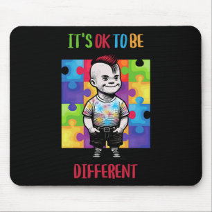 Alfombrilla De Ratón Está Bien Ser Diferente Conciencia De Autismo Ok.