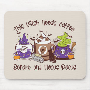 Alfombrilla De Ratón Esta bruja necesita café