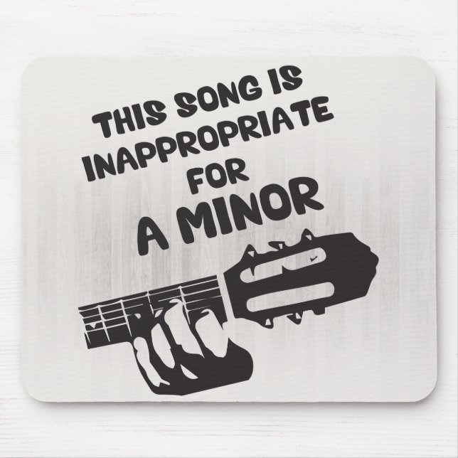 Alfombrilla De Ratón Esta Canción Es Inapropiada Para Un Menor (Frente)