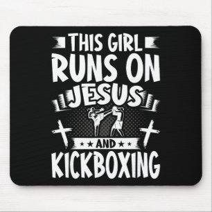 Alfombrilla De Ratón Esta Chica Funciona Con Jesús Y Kickboxing