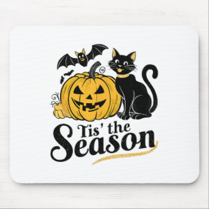 Alfombrilla De Ratón Esta es la temporada Halloween Bats Pumpkin Fall F