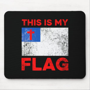 Alfombrilla De Ratón Esta Es Mi Bandera - Cruz Premium Cristiana Jesús