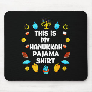 Alfombrilla De Ratón Esta es mi camisa de pijama de Hanukkah Chanukah j