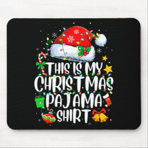 Alfombrilla De Ratón Esta Es Mi Camiseta De Pijama De Navidad Divertida