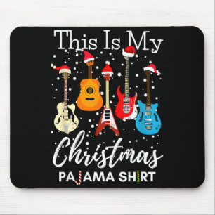 Alfombrilla De Ratón Esta Es Mi Guitarra De Pijama De Navidad Música Gu