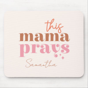 Alfombrilla De Ratón Esta mamá reza - Diseño rústico de Boho