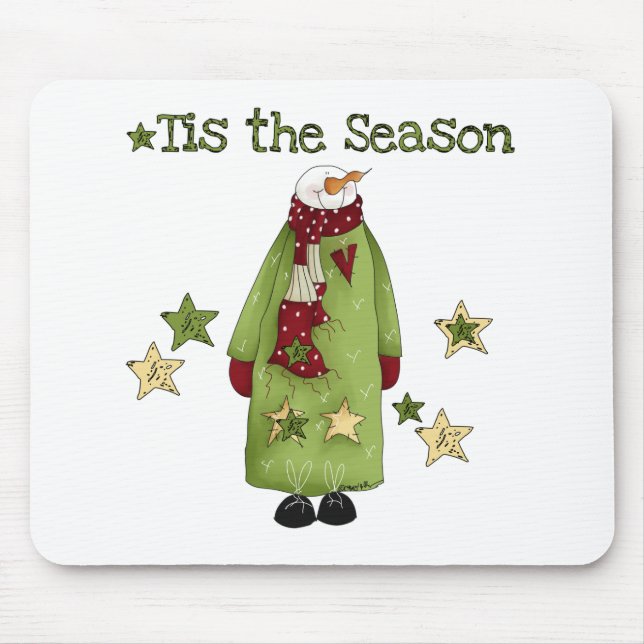 Alfombrilla De Ratón Esta temporada: Camisetas y regalos de Snowman (Frente)