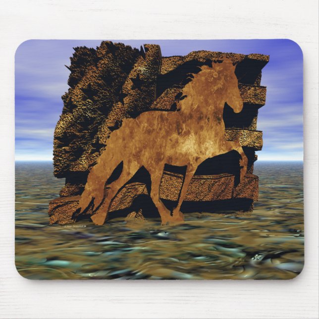 Alfombrilla De Ratón Establecer en piedra (Frente)