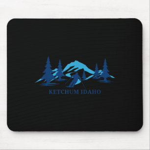 Alfombrilla De Ratón estación de esquí de Ketchum Idaho esquiador