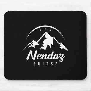 Alfombrilla De Ratón Estación de esquí Nendaz Suiza Esquí Snowboard