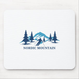 Alfombrilla De Ratón Estación de esquí Nordic Mountain Wisconsin esquia