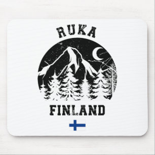 Alfombrilla De Ratón Estación de esquí Ruka Kuusamo Finlandia Rukatuntu