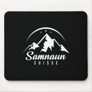 Alfombrilla De Ratón Estación de esquí Samnaun Suiza Esquí Snowboard