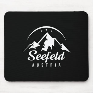 Alfombrilla De Ratón Estación de esquí Seefeld Austria Esquí Snowboard 