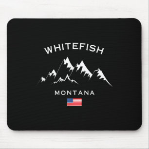 Alfombrilla De Ratón Estación de esquí Whitefish Montana Montañas Rocos