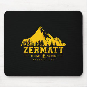 Alfombrilla De Ratón Estación de esquí Zermatt Suiza Esquí alpino Suizo