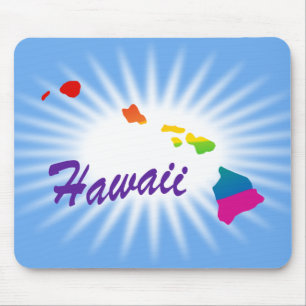 Alfombrilla De Ratón Estado de Hawaii Arcoíris