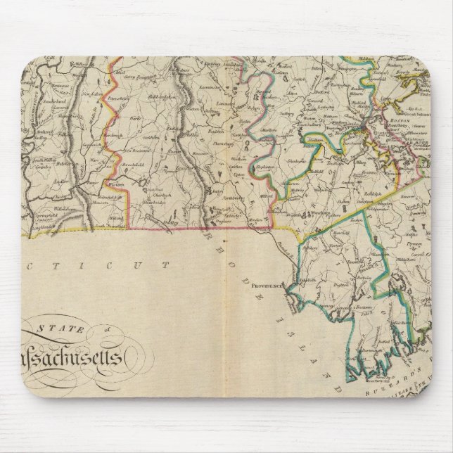 Alfombrilla De Ratón Estado de Massachusetts 3 (Frente)
