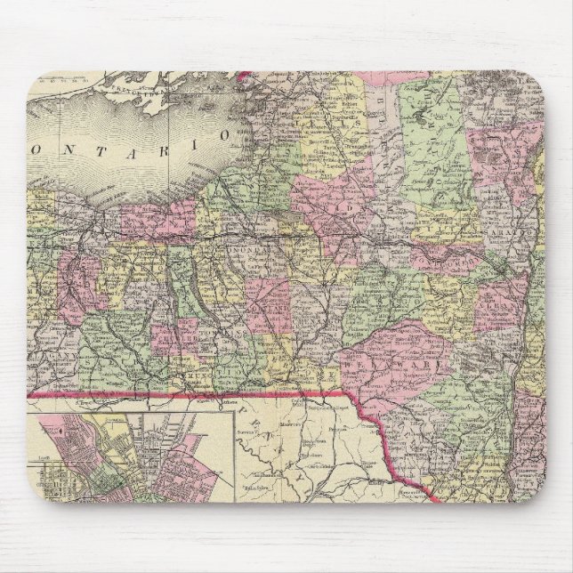 Alfombrilla De Ratón Estado de Nueva York (Frente)