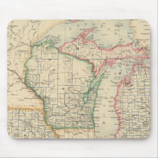 Alfombrilla De Ratón Estados de Michigan, Wisconsin e Iowa