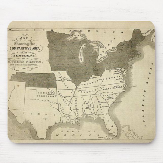 Alfombrilla De Ratón Estados sureños Mousepad 1861 (Frente)