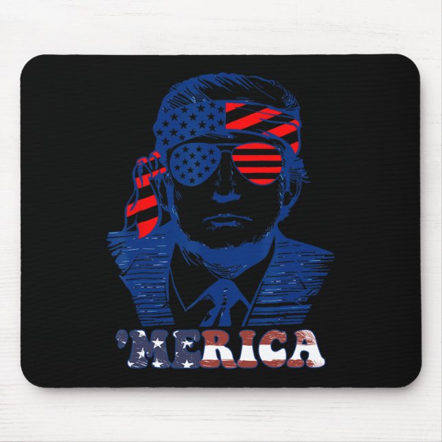 Alfombrilla De Ratón Estados Unidos Feliz 4 De Julio Bandera Norteameri (Frente)