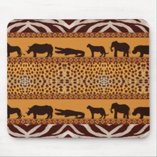 Alfombrilla De Ratón Estampa Animal Patrón Cheetah Tribal Africano Mode