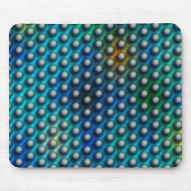 Alfombrilla De Ratón Estampa azul com esferas ou bolinhas (Frente)