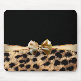 Alfombrilla De Ratón Estampado Animal Leopardo Guepardo Arco Negro y Do